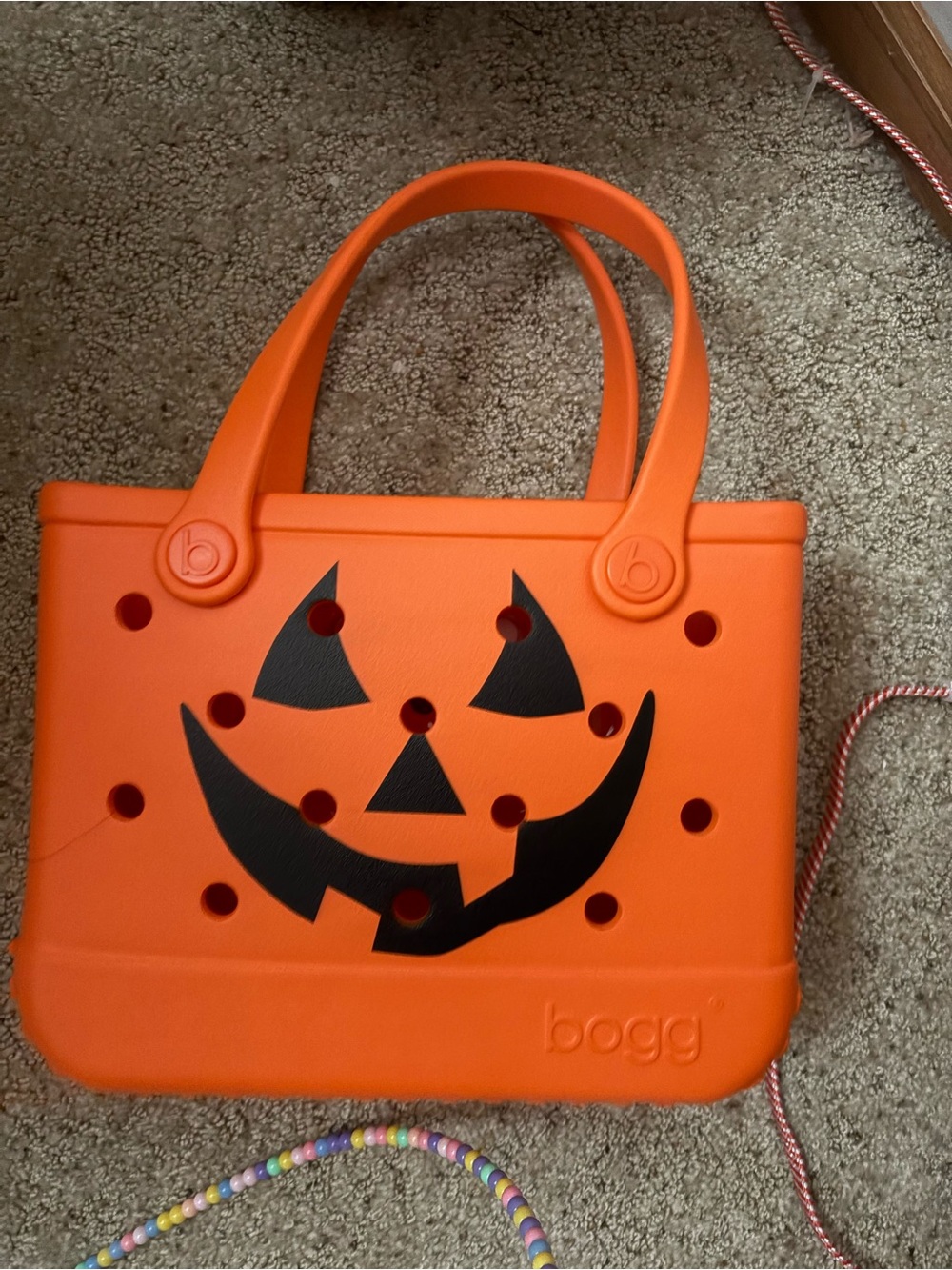 BOGG BAG Orange Halloween Jack-O'-Lantern Tote NWOT